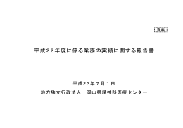 会議資料 平成22年度実績報告書 [PDFファイル／648KB]