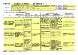 平成20年度 組織目標振り返りシート