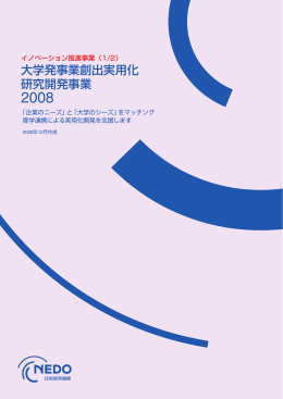 大学発事業創出実用化 研究開発事業 - 新エネルギー・産業技術総合