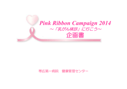 Pink Ribbon Campaign 2014 企画書