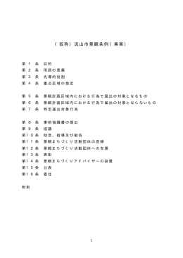 （仮称）流山市景観条例（素案）