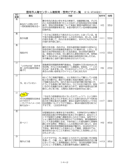 啓発ビデオ一覧(PDF文書)
