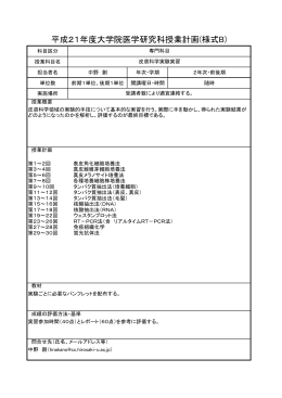 皮膚科学（担当：皮膚科学講座）