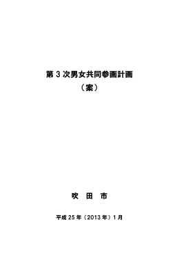 第 3 次男女共同参画計画 （案）