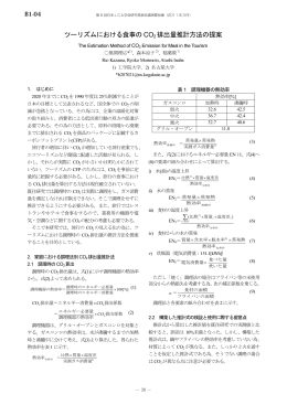 ツーリズムにおける食事の CO 排出量推計方法の提案