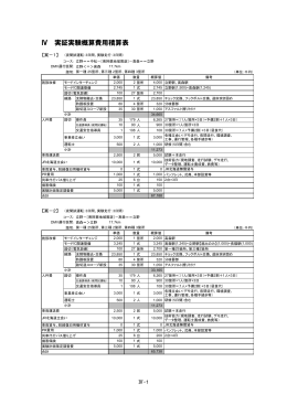 Ⅳ 実証実験概算費用積算表