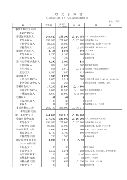 収 支 予 算 書