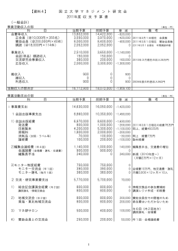 （一般会計） 【資料4】 国 立 大 学 マ ネ ジ メ ン ト 研 究 会