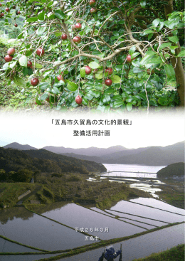 「五島市久賀島の文化的景観」 整備活用計画