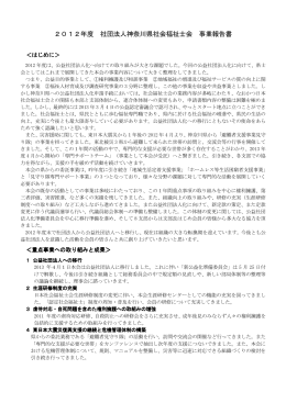2012年度 事業報告書