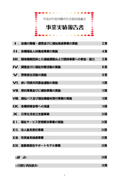 事業実績報告書 - 沖縄市社会福祉協議会
