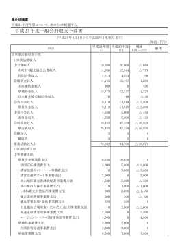 平成21年度一般会計収支予算書