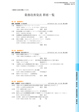 業務改善発表 群席一覧 - jpna