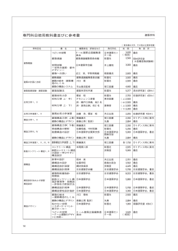 専門科目使用教科書並びに参考書