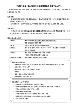 平成27年度高山市市民活動補助金申請マニュアル （PDF