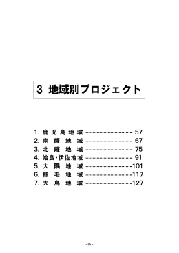 3 地域別プロジェクト