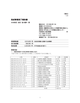 助成事業完了報告書