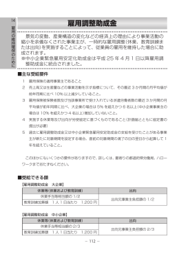 雇用調整助成金