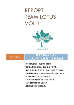 Report TEAM LOTUS vol.1