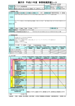 藤沢市 平成21年度 事務事業評価シート