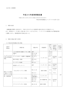 平成25年度事業報告書