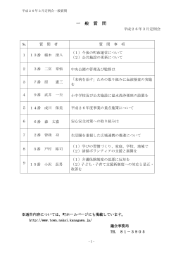 一般質問と回答