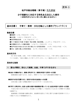 松戸市総合戦略（骨子案）（たたき台）（PDF：555KB）