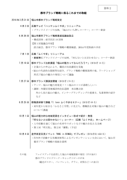 都市ブランド戦略に係るこれまでの取組 [PDFファイル／178KB]