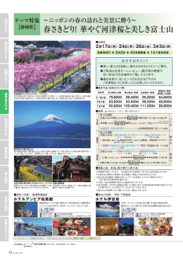 春さきどり！華やぐ河津桜と美しき富士山