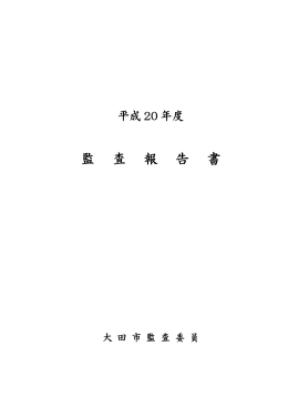 平成20年度監査報告書（pdf）