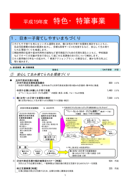 平成19年度 特色・特筆事業