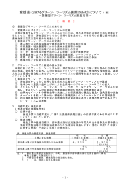 愛媛県グリーン・ツーリズム推進方策（案）の概要（PDF：88KB）