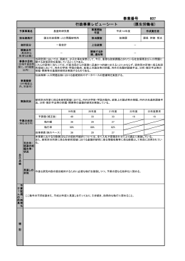 事業番号 607 行政事業レビューシート (厚生労働省)