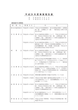 平成24年度事業報告