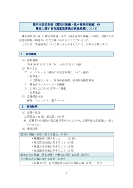 市民意見募集の実施結果について
