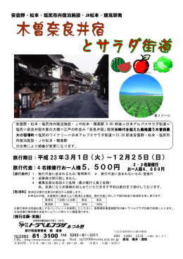 旅行期日：平成 23 年3月1日（火）～12月25日（日）