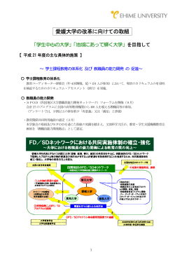 愛媛大学の改革に向けての取組