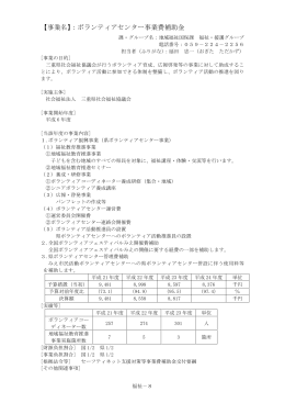 【事業名】：ボランティアセンター事業費補助金