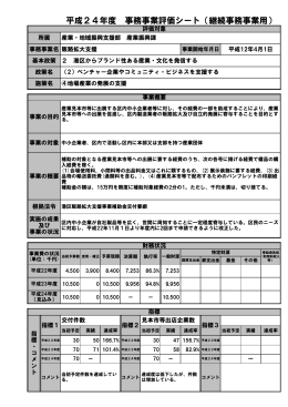 平成24年度 事務事業評価シート（継続事務事業用）