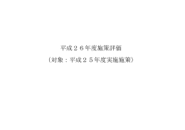 平成26年度施策評価調書(PDF文書)