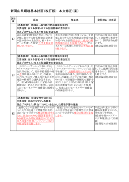 新岡山県環境基本計画（改訂版） 本文修正（案）