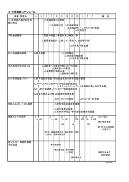 5．年間業務スケジュール