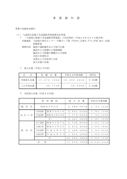 平成25年度事業報告書 - 公益財団法人福井県下水道公社
