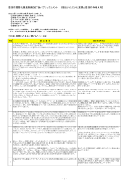 提出いただいた意見と豊田市の考え方
