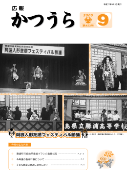 阿波人形芝居フェスティバル勝浦8月21日勝浦町農村環境改善センター