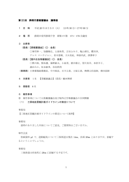 第 22 回 静岡市景観審議会 議事録