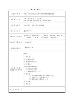 平成20年度第1回会議録（Adobe PDFファイル 145.4KB）