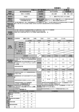 事業番号 204 平成24年行政事業レビューシート (外務省)