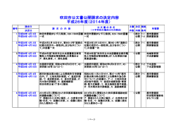 吹田市公文書公開請求の決定内容 平成26年度（2014年度）