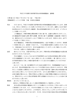 会議録 - 伊賀市役所